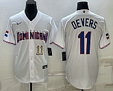 Men's Dominican Republic Baseball #11 Rafael Devers Number 2023 White World Baseball Classic Stitched Jerseys,baseball caps,new era cap wholesale,wholesale hats